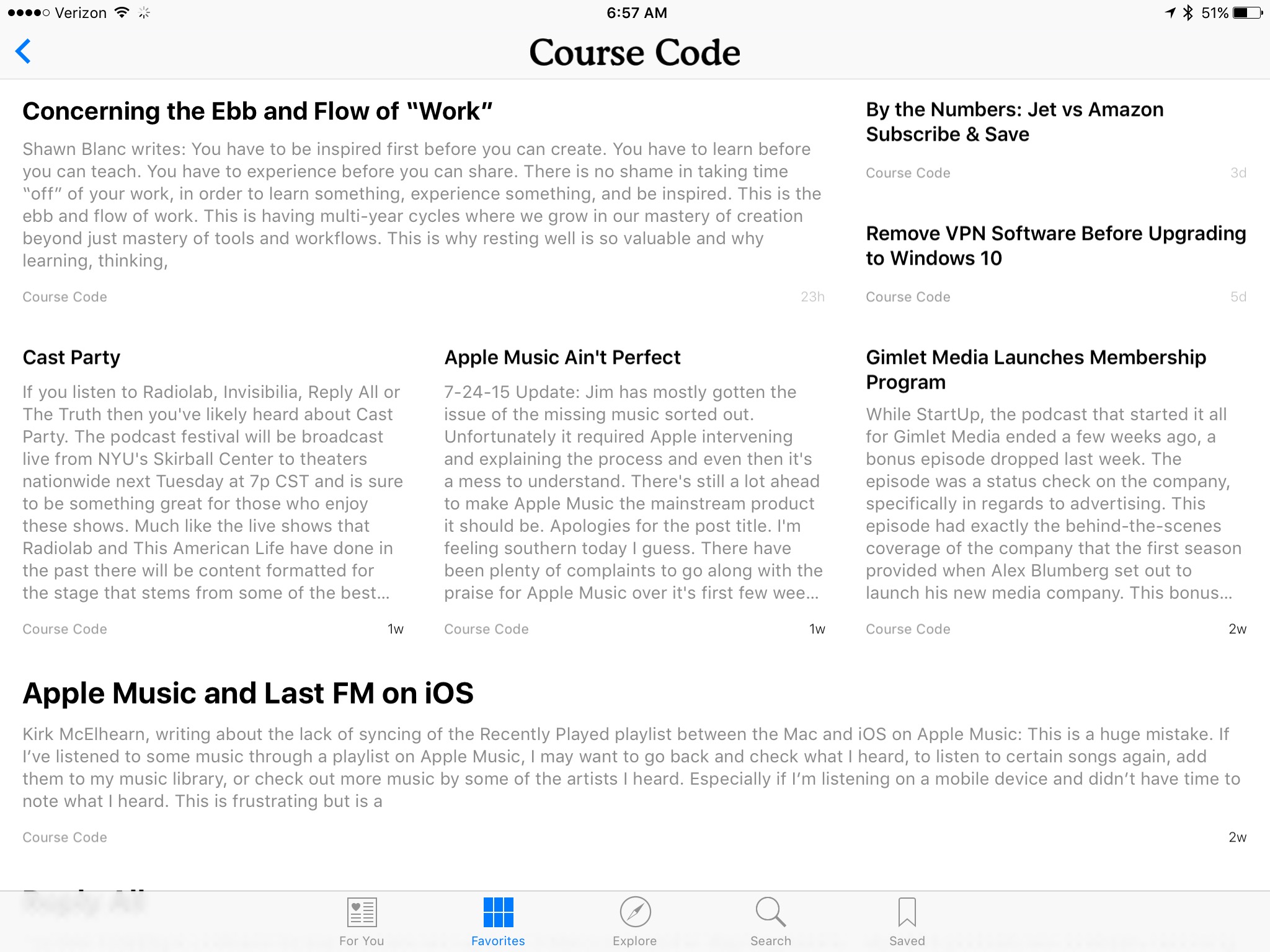 Course Code on Apple News