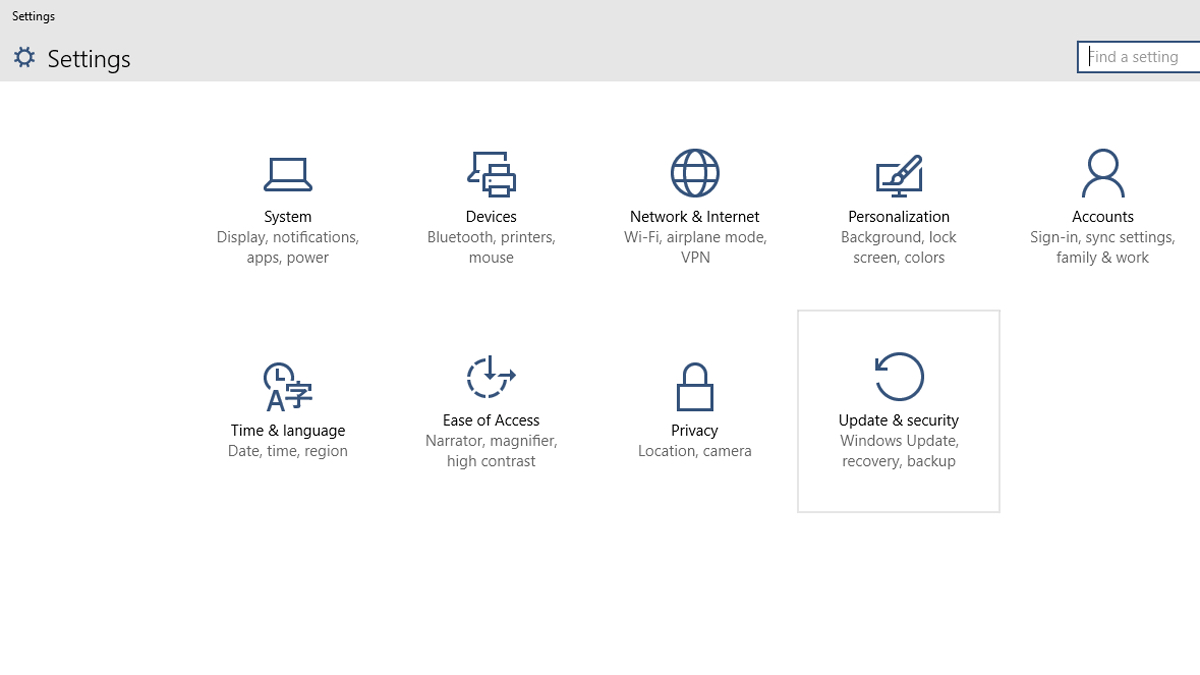 Downgrade Windows 10 - Step 2